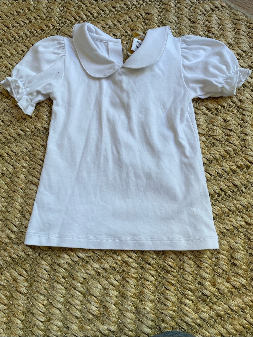 The Beaufort Bonnet company Maude Peter Pan collar shirt 4T white